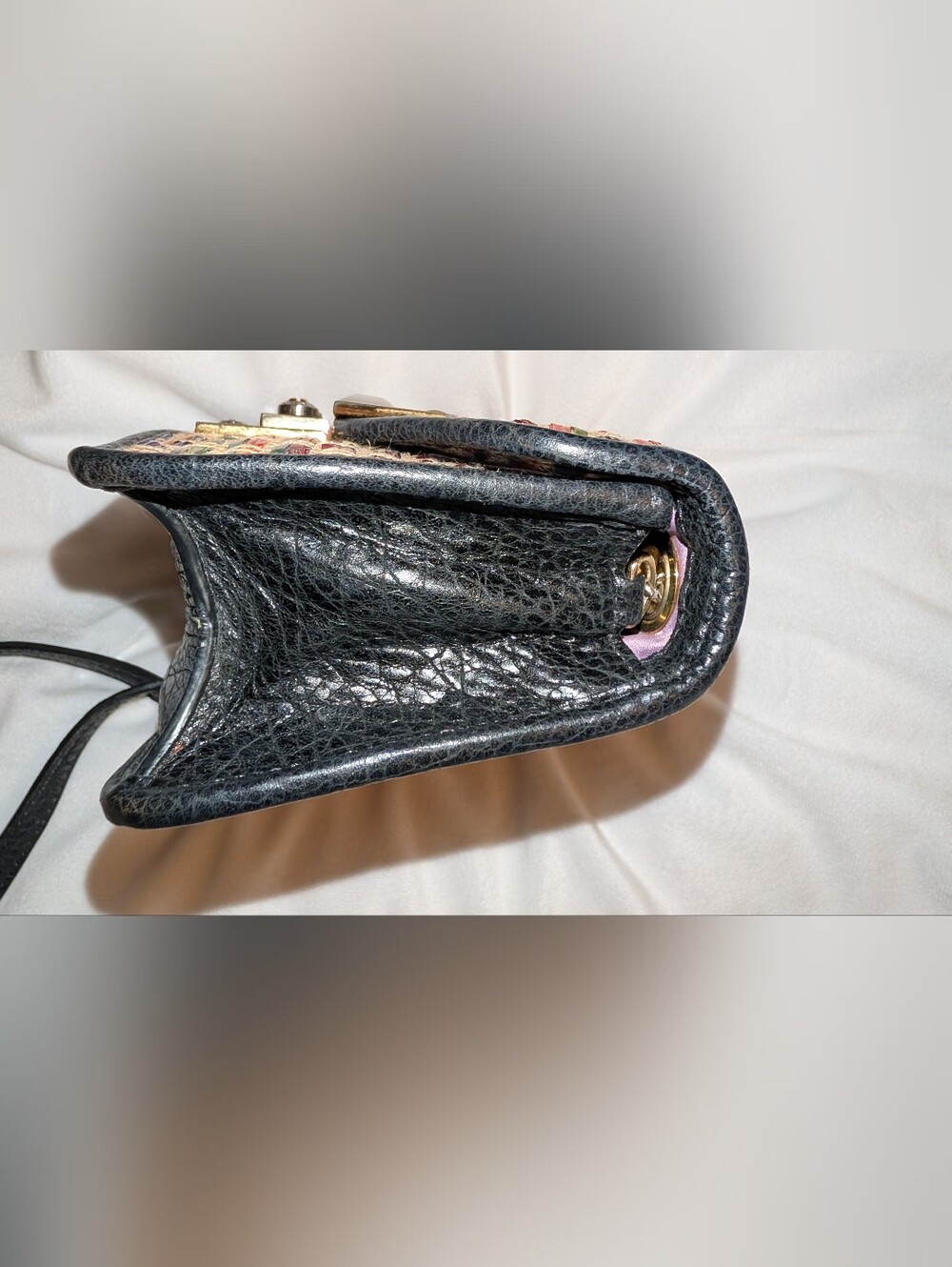 Henri Bendel Stripe Raffia Rainbow Crossbody Bag VGC - Picture 6 of 12